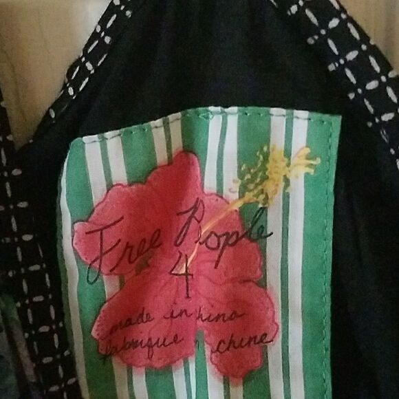 Free People floral top Sz 4 - Picture 4 of 7